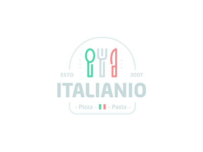 Italian Restaurant flag food italian italy logo pasta pizza restaurant