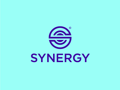 Synergy logo v.2 letter s line logo mark round s sing synergy