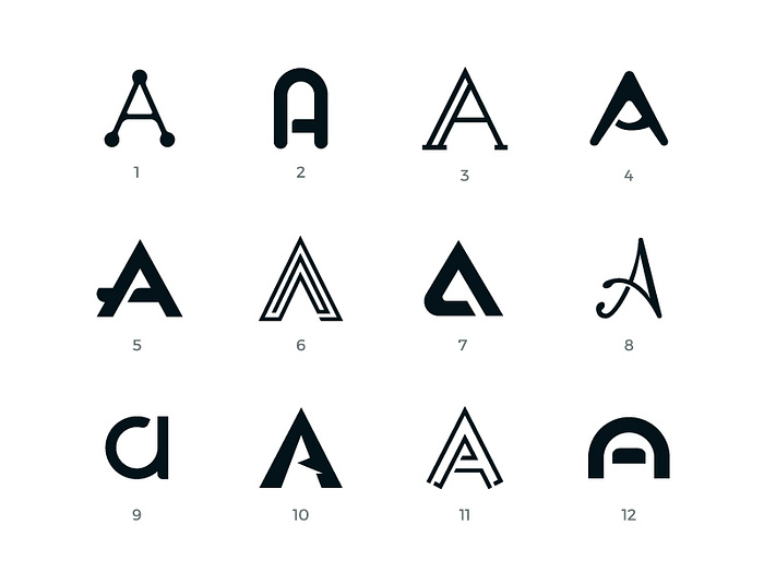 Letter A logos set by Filippo Borghetti on Dribbble