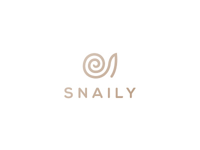 Snail Logo Conpept gold golden line luxury minimal oneline simple snail