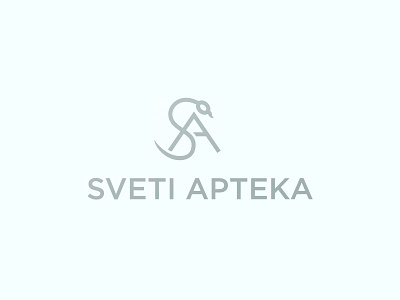 Sveti Apteka (Pharmacy) Logo a as branding drugstore icon letter logo mark minimal monogram pharmacy s sa