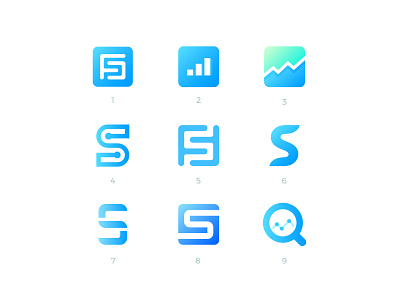 Logos for financial website [WIP] abstract brand branding chart clean design f gradient icon letter logo logotype mark minimal modern s sf sign stock wordmark