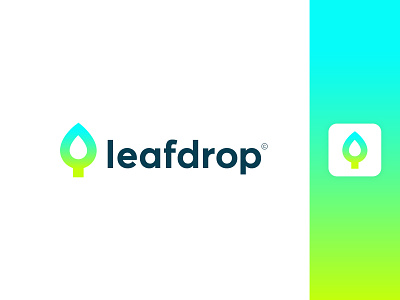Leaf + Drop Logo Concept