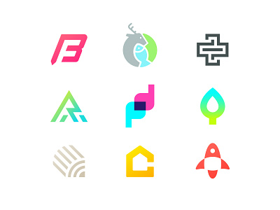 Best 9 logos of 2018 2018 best bold clean collection concept gradient icon letter logo logofolio mark modern nine set shots simple timeless top 9 year