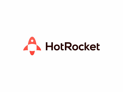 HotRocket logo update brand branding clean concept design hot icon logo logotype mark minimal modern red rocket sign simple start up startup wordmark