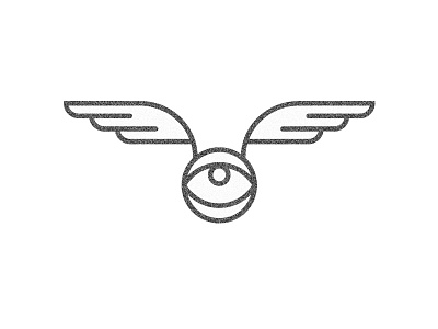 [eyewing] black design eye fly line logo wing