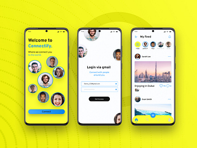Connectify (Social Media App) app design design figma social media app ui ui design ux uxui