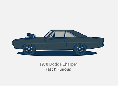 Fast & Furious Series: 1970 Dodge Charger design graphic design illustration vector