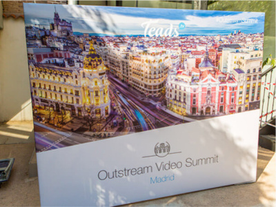 Outstream Video Summit branding design illustration logo vector