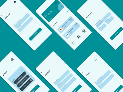 Ui design for Bank Wallet app branding design graphic design illustration logo typography ui ux vector