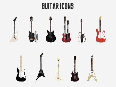 My Guitar Icons graphic guitar icons illustrator imd uuimd