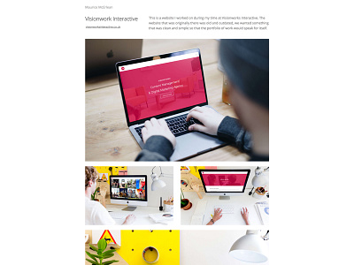 Portfolio - Work Showcase clean minimal mockups portfolio showcase typography ui ux web design website wordpress