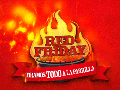 Red Friday animation chile cobranding event fire gif logo retail shop