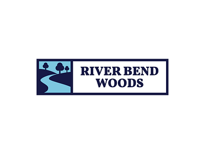 River Bend Woods Neighborhood Logo branding clean hill icon iconography logo logo design logotype minimal modern neighborhood river river bend woods