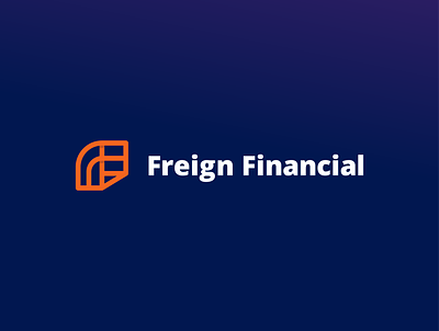 Freign Financial Logo branding clean design icon identity logo minimalist monogram typography