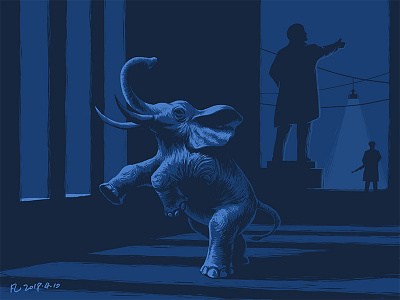 Shostakovich's Waltz No.2 elephant illustration music soviet