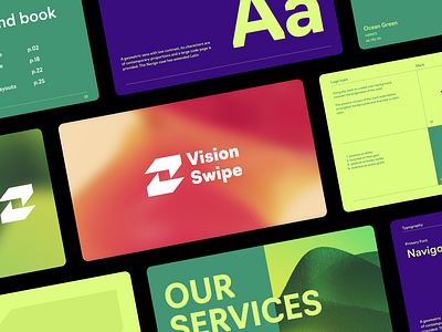 Vision Swipe- Brand Guidelines. brand book branding brandmark design graphic design identity logo logo design logo designer logo mark minimalist logo modern logo orix orix branding saas sajon typography ui design visual identity web3