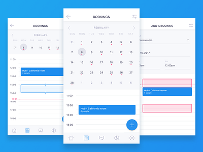 Booking Meeting Rooms booking calendar coworking ios meeting mobile room
