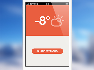 Mooday - New Design app climacons degrees flat forecast ios mobile mood mooday share tallinn temperature thermometer weather web