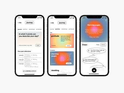 UX/UI for journaling app app app design design digital design graphic design innovation ios uiux visual concept