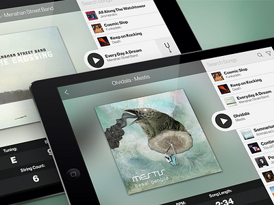 iPad Song Select UI