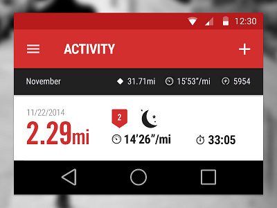 Android L Nike Running Activity Concept android android l concept design nike running ui