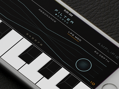 iOSynth preview interface design ios keyboard music piano synth touch ui design visual design