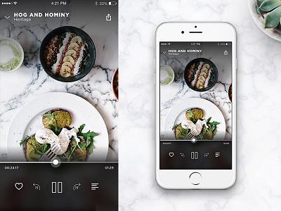 Tastemade iOS Player 2.9 food player food ui ios design mobile video video video player video ui