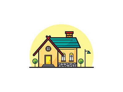 Home Sweet Home design flat icon home home sweet home house outline yellow house