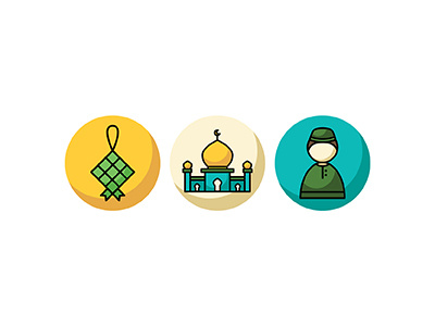 Ramadhan button circle icon islam ketupat kupat man mosque muslim ramadhan