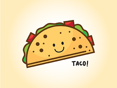 Taco! cute delicious delisioso eat food icon illustration meal taco yummy
