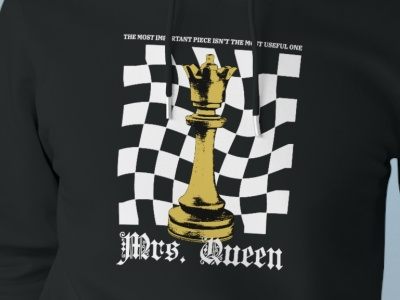 Chess Queen Hoodie Design branding chess chess queen graphic design illustration photoshop queen