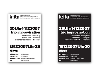 Improvisation Jazz flyers design typography