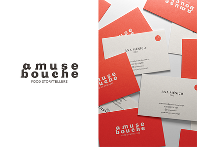 Logo and business cards for Amuse Bouche branding design logo typography