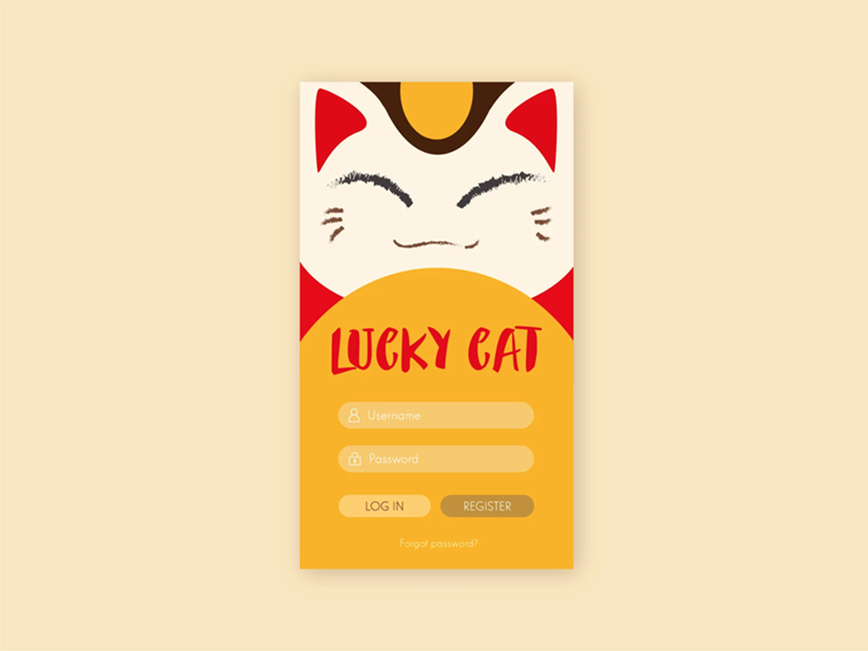 Daily UI #001 - Sign Up 001 cat daily in log sign ui up window