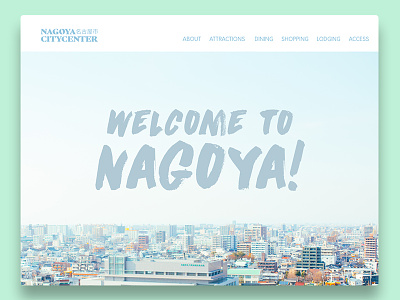 Daily UI #003 — Landing Page 003 city daily japan landing nagoya page tourism tourist ui