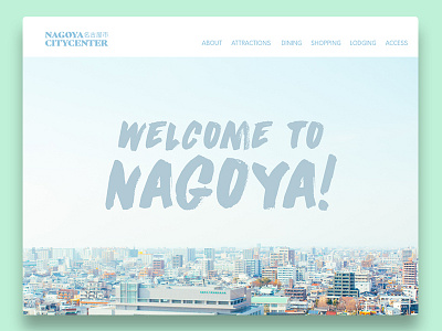 Daily UI #003 — Landing Page 003 city daily japan landing nagoya page tourism tourist ui