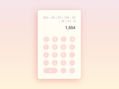 Daily UI #004 — Calculator