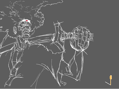 Afro Samurai afro dream illustration samurai strokes