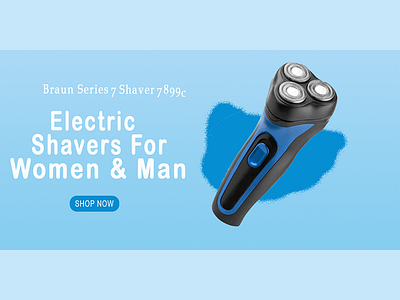 Electric shavers web banner designer me branding graphic design