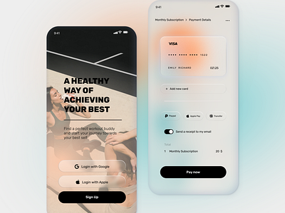 Daily UI #002 Credit Card Checkout | Fitness Workout App app buddy dailyui dailyui002 fitness mobile personal trainer sport ui ux web workout