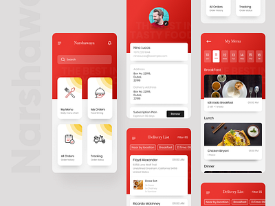 Narshawaya | Online food mess application concept akhiltchandran branding catalog colorful dribbble food app food delivery food delivery service hybrid app minimalism modern order food online