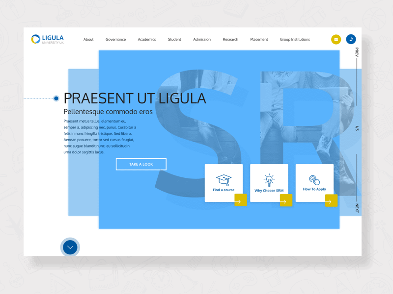 LIGULA University Landing Page akhiltchandran blue branding colors landing page modern odoo organization software university wordpress