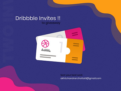 Two Dribbble Invites! akhiltchandran draft drafted dribbble get invitation invite