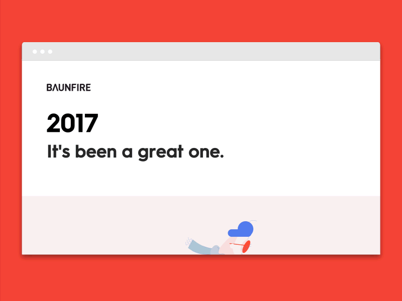 Baunfire - 2017 End of Year Landing page