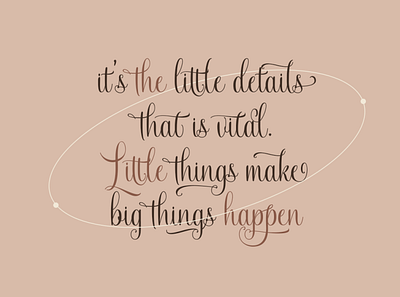 The Little Details font quote typography