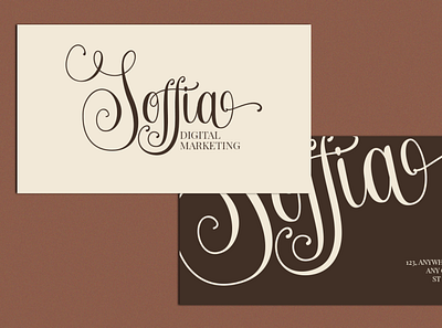 Soffia bussines card elegant font logotype typography