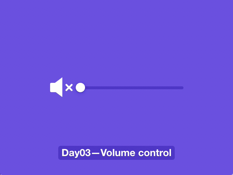 Day03-Volume Control animation ux