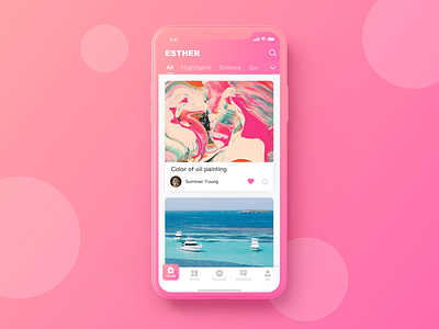 pink ui design color ui ux