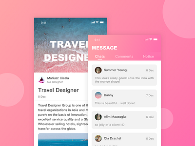 Pink UI design 03 color ui ux